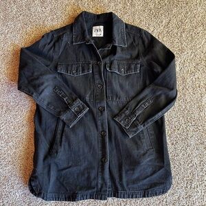 Zara Black Denim Shacket